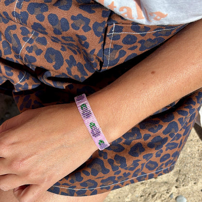 Bracelet Tissé AUBERGINE